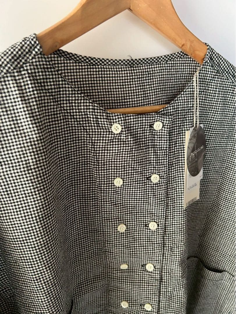 ★値下げ　nest Robe 2024 リネン混 ギンガム ジャケット タグ付き