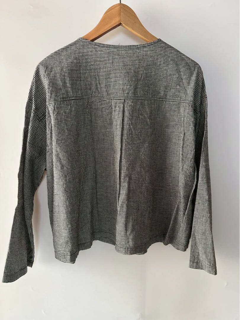 ★値下げ　nest Robe 2024 リネン混 ギンガム ジャケット タグ付き