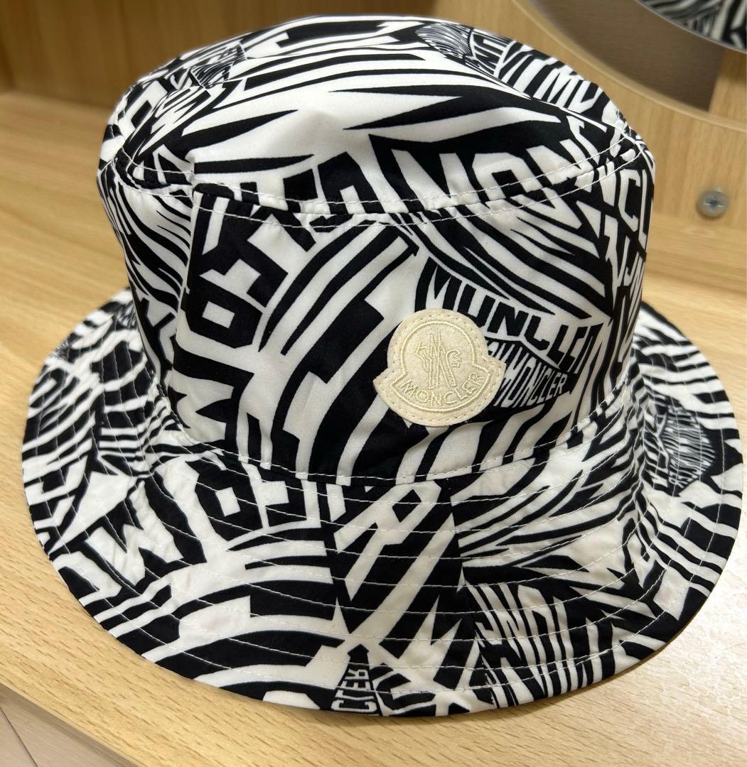 MONCLER 帽子 総柄 バケットハット L