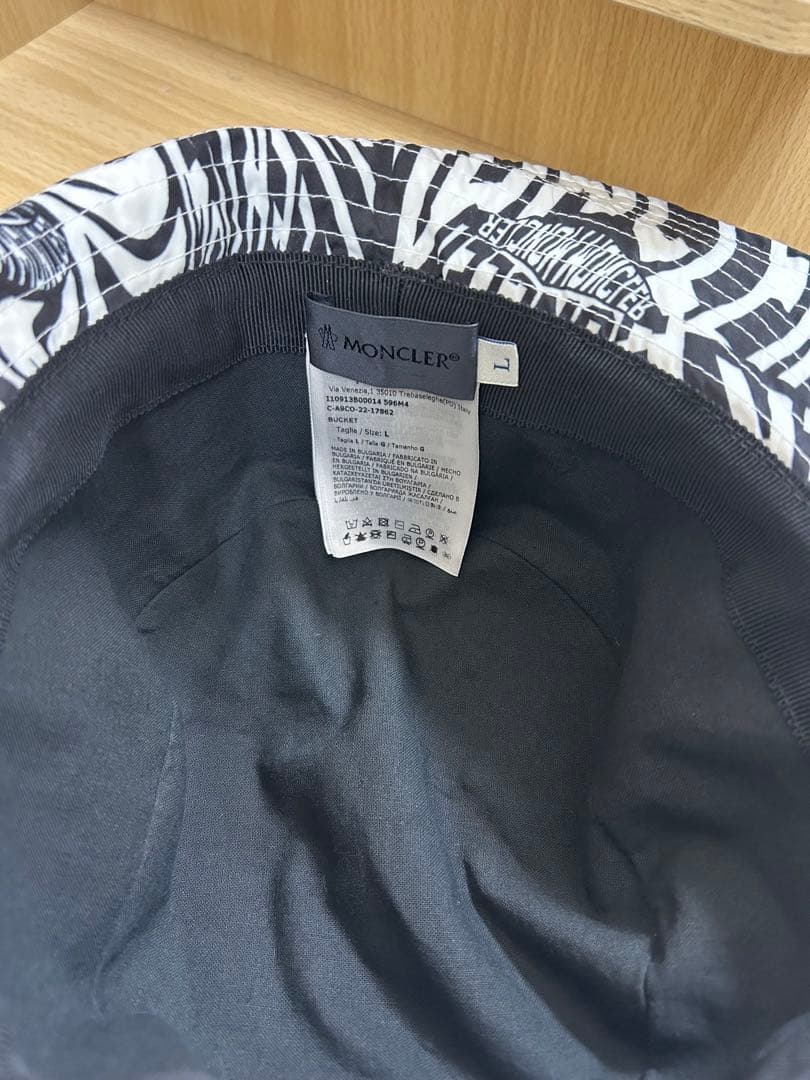 MONCLER 帽子 総柄 バケットハット L