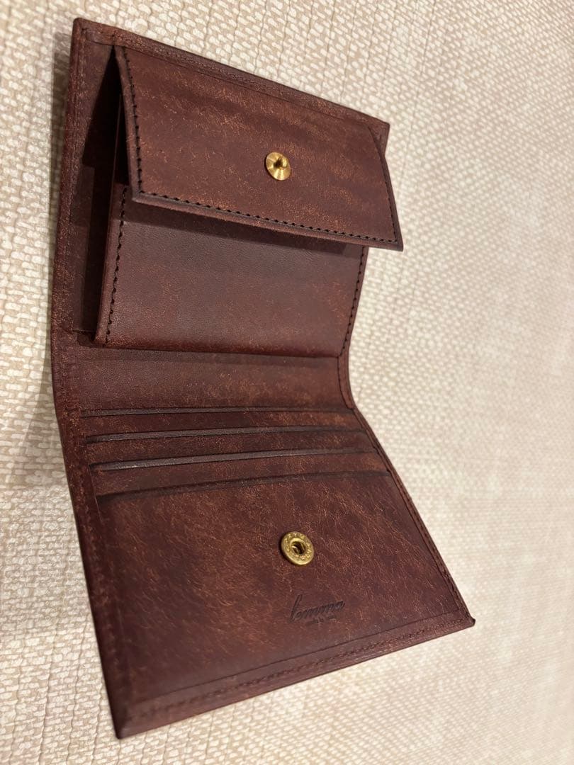 新品未使用　lemma レンマ　マリスコ　タバコ　二つ折り財布