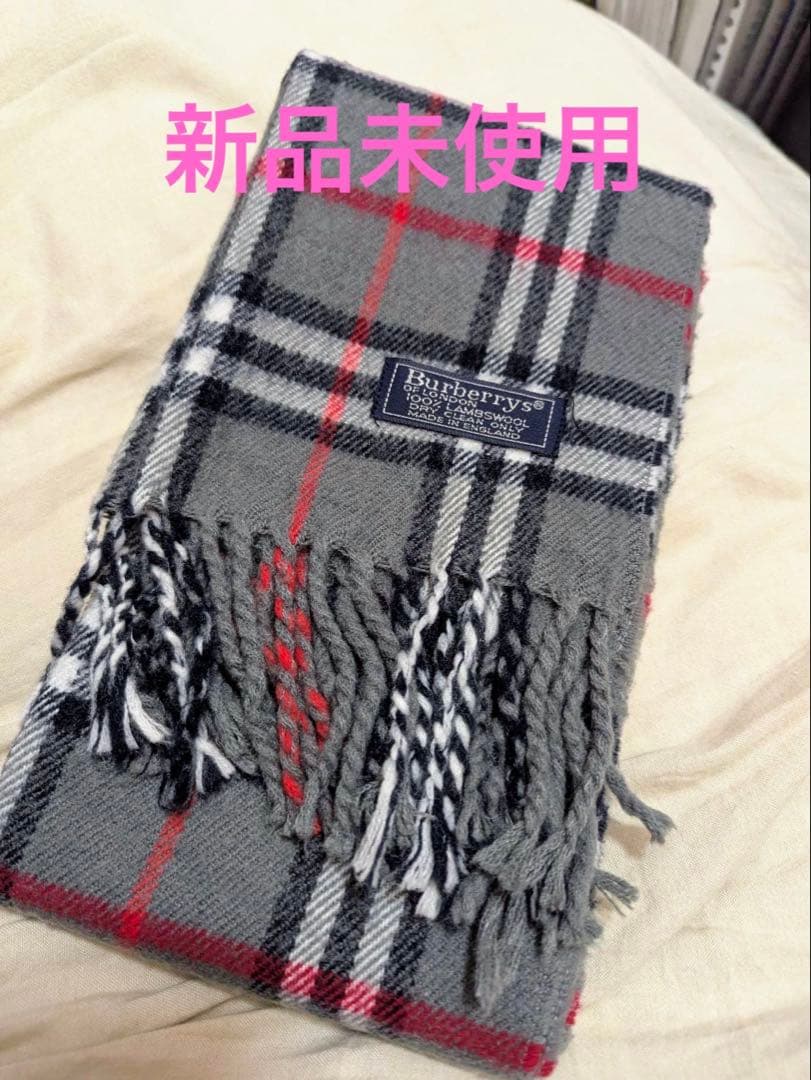 BURBERRY チェック柄 マフラー グレー