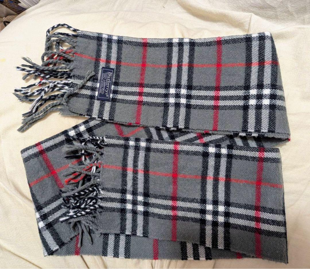 BURBERRY チェック柄 マフラー グレー
