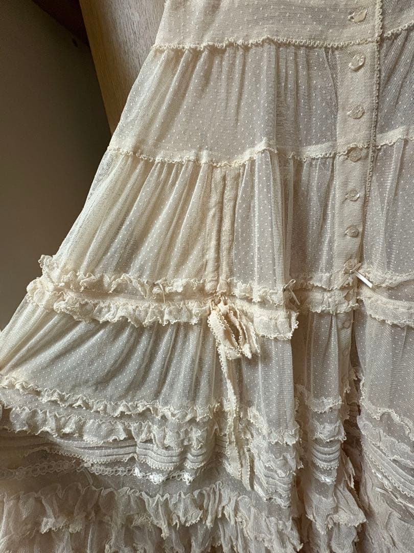 アイボリー チュールタブリエ