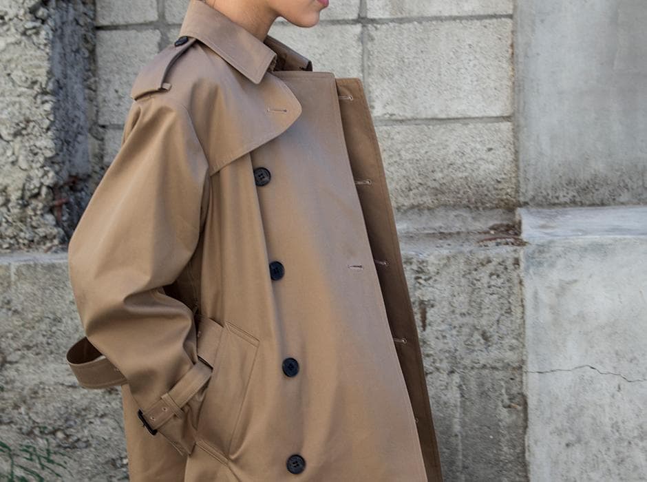 【美品】HYKE　ハイク　LONG BIG FIT　トレンチコート