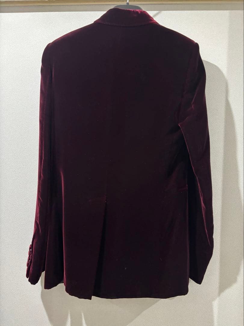 サンローランパリ エディ 2016AW スモーキングベルベットジャケット 42