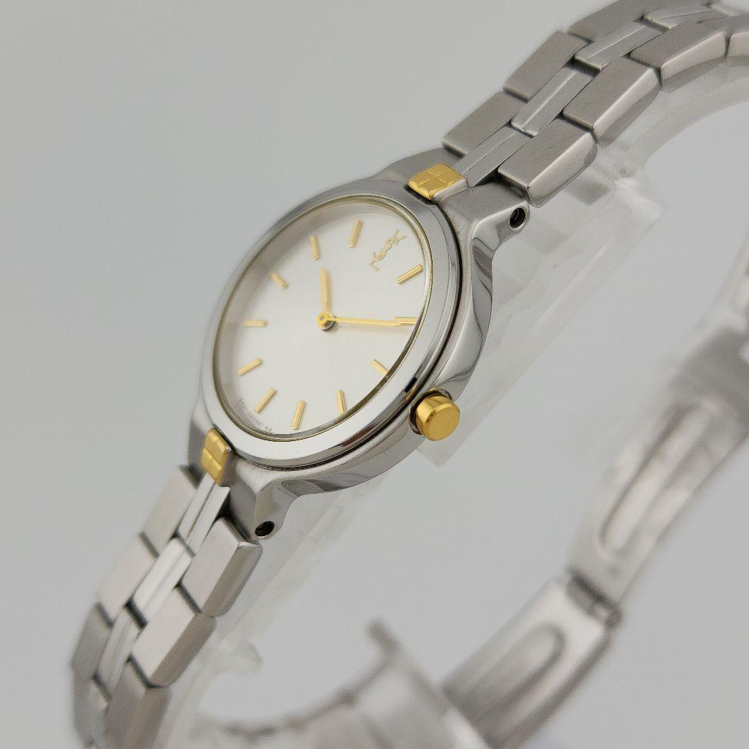 【箱付き/美品】YSLイヴサンローラン レディース腕時計 コンビ ドレス