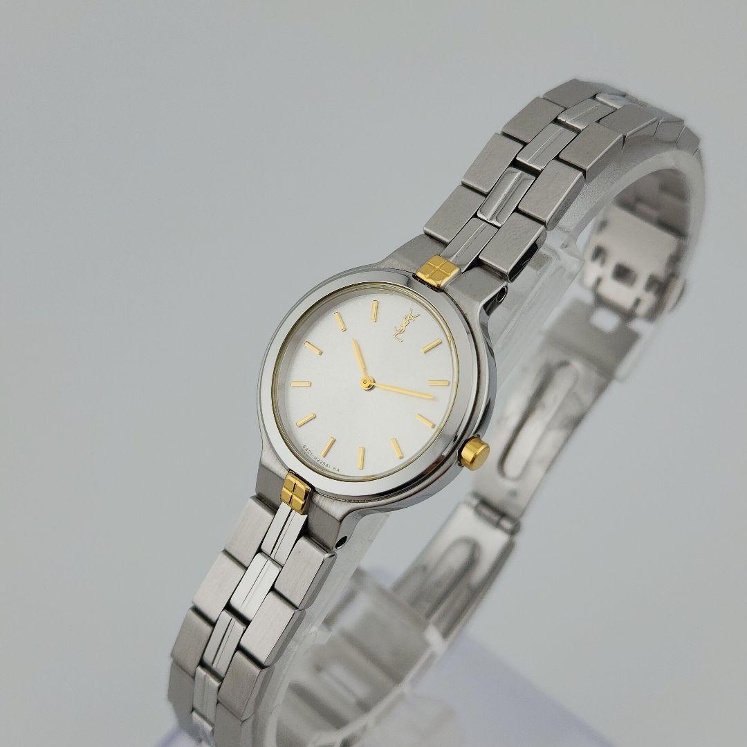 【箱付き/美品】YSLイヴサンローラン レディース腕時計 コンビ ドレス