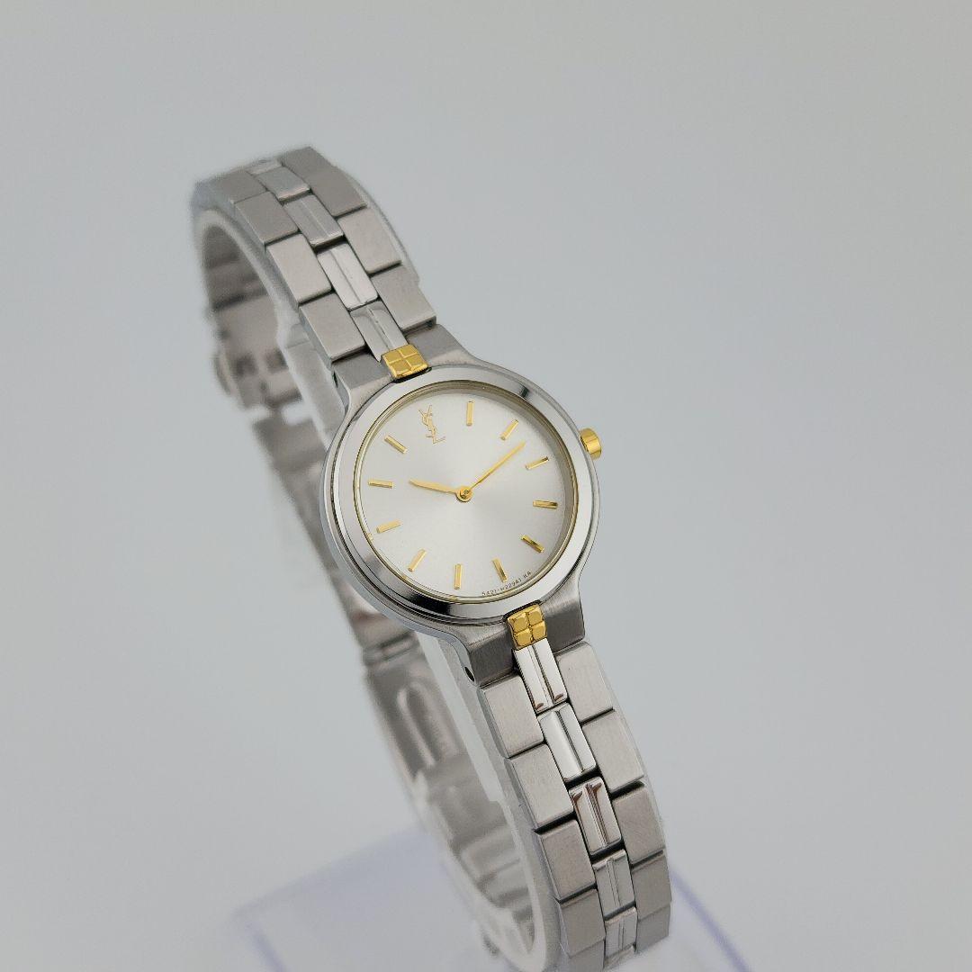 【箱付き/美品】YSLイヴサンローラン レディース腕時計 コンビ ドレス