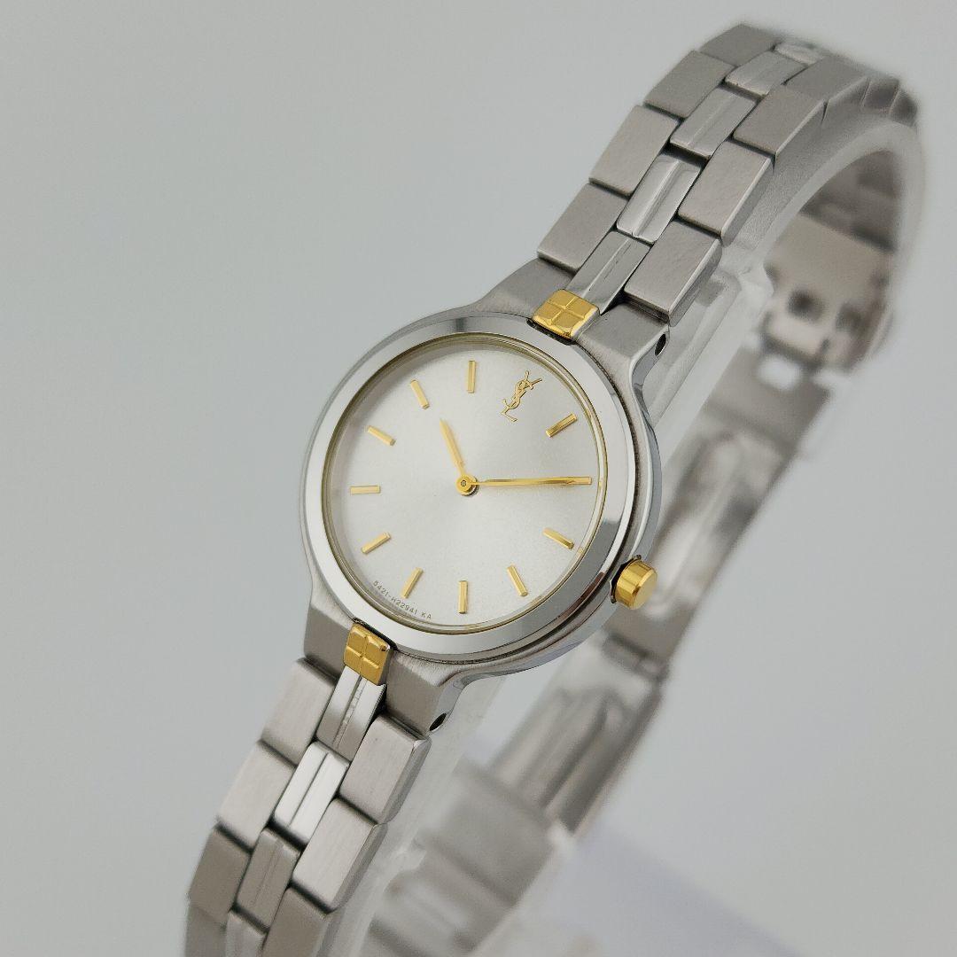 【箱付き/美品】YSLイヴサンローラン レディース腕時計 コンビ ドレス