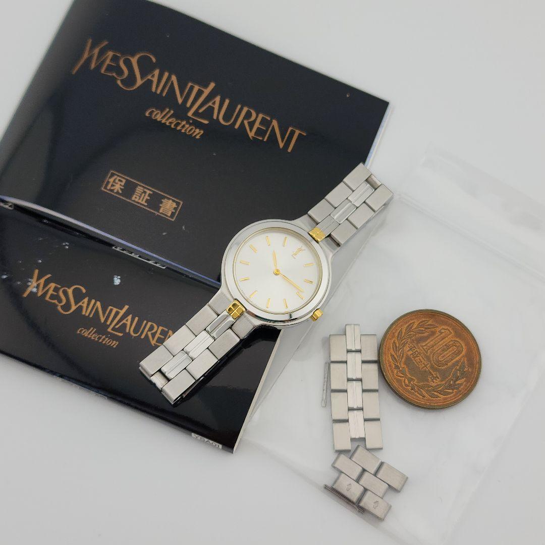 【箱付き/美品】YSLイヴサンローラン レディース腕時計 コンビ ドレス
