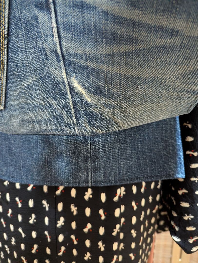 デニムリメイク 帯ベルト（お太鼓作り帯）No.1793 和洋折衷コーデ