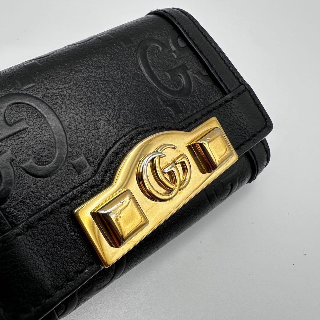 GUCCI グッチ キーケース 6連 インターロッキングGG ゴールド