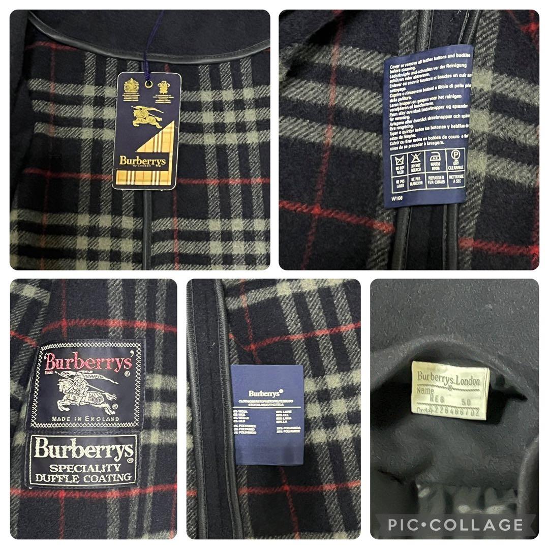 新品未使用 Burberrys 英国製ウールコート 50 濃紺