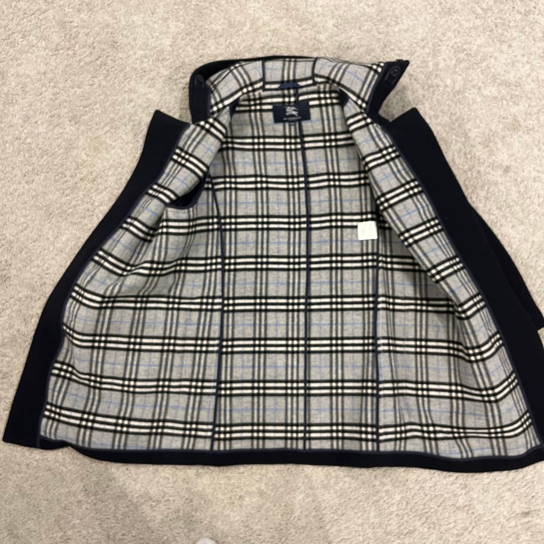 BURBERRY ネイビー フード付きダッフルコート 150A
