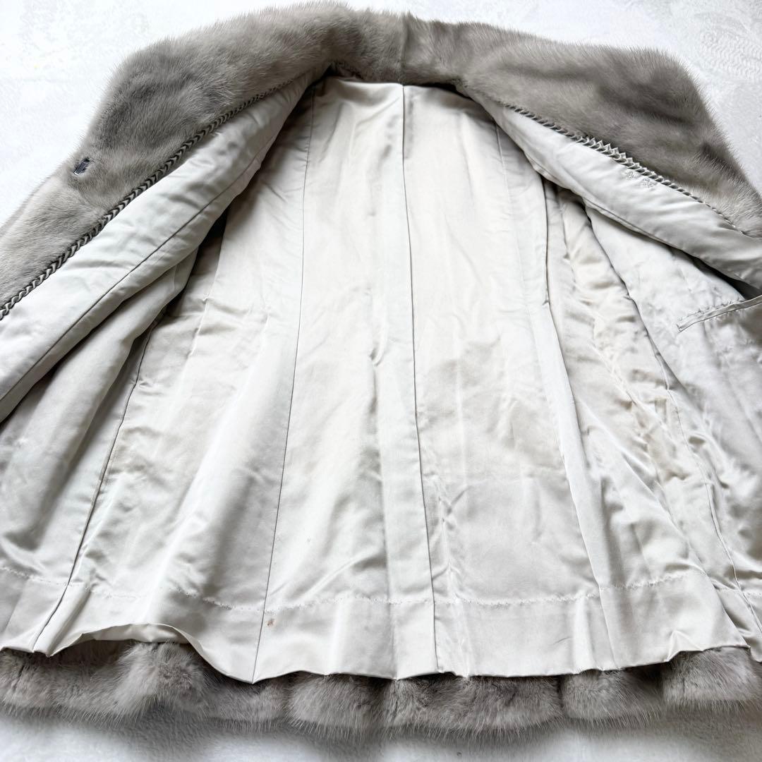 最高級 サファイヤミンク 2297　毛皮 ファーコート 女優襟