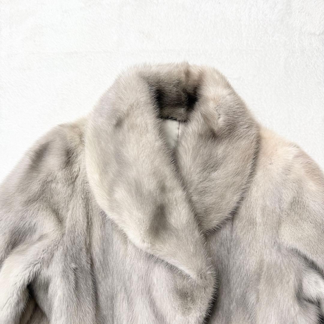最高級 サファイヤミンク 2297　毛皮 ファーコート 女優襟