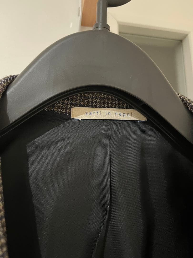 DePetrillo デペトリロブラウンベースチェック柄スーツ46 Drop7