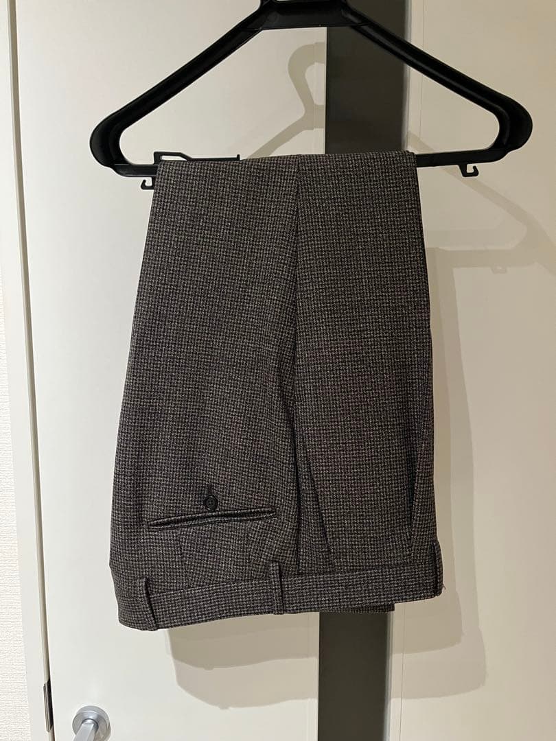 DePetrillo デペトリロブラウンベースチェック柄スーツ46 Drop7