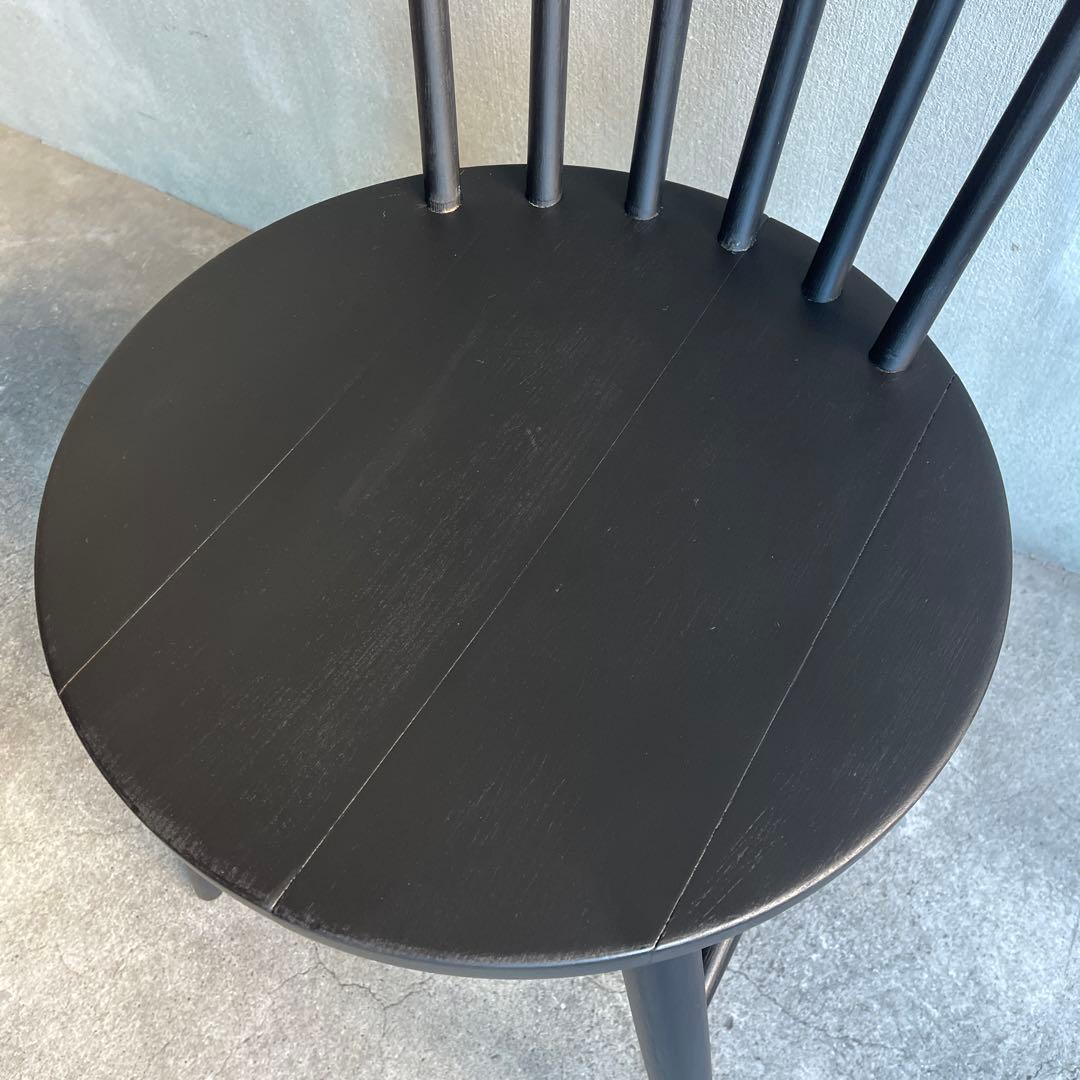 秋田木工　ハンナチェア　マットブラック塗装　オールドヴィンテージ