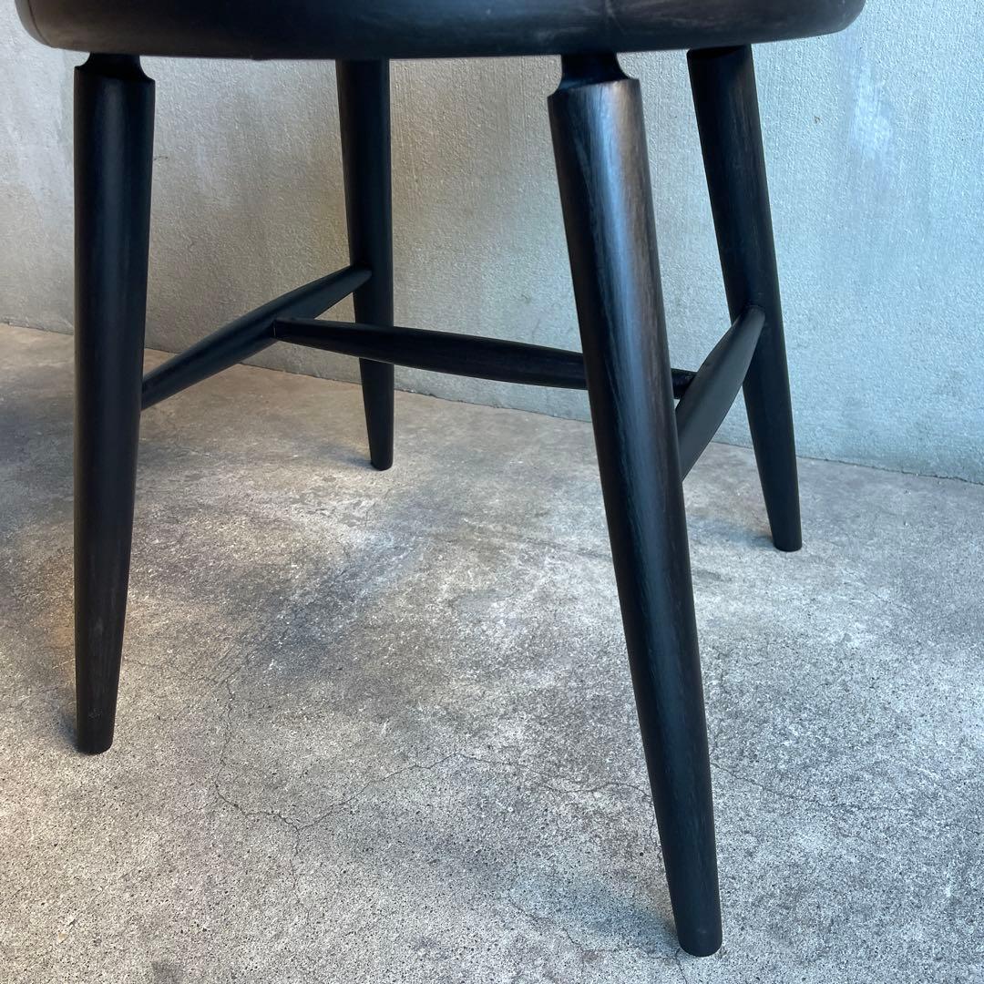 秋田木工　ハンナチェア　マットブラック塗装　オールドヴィンテージ