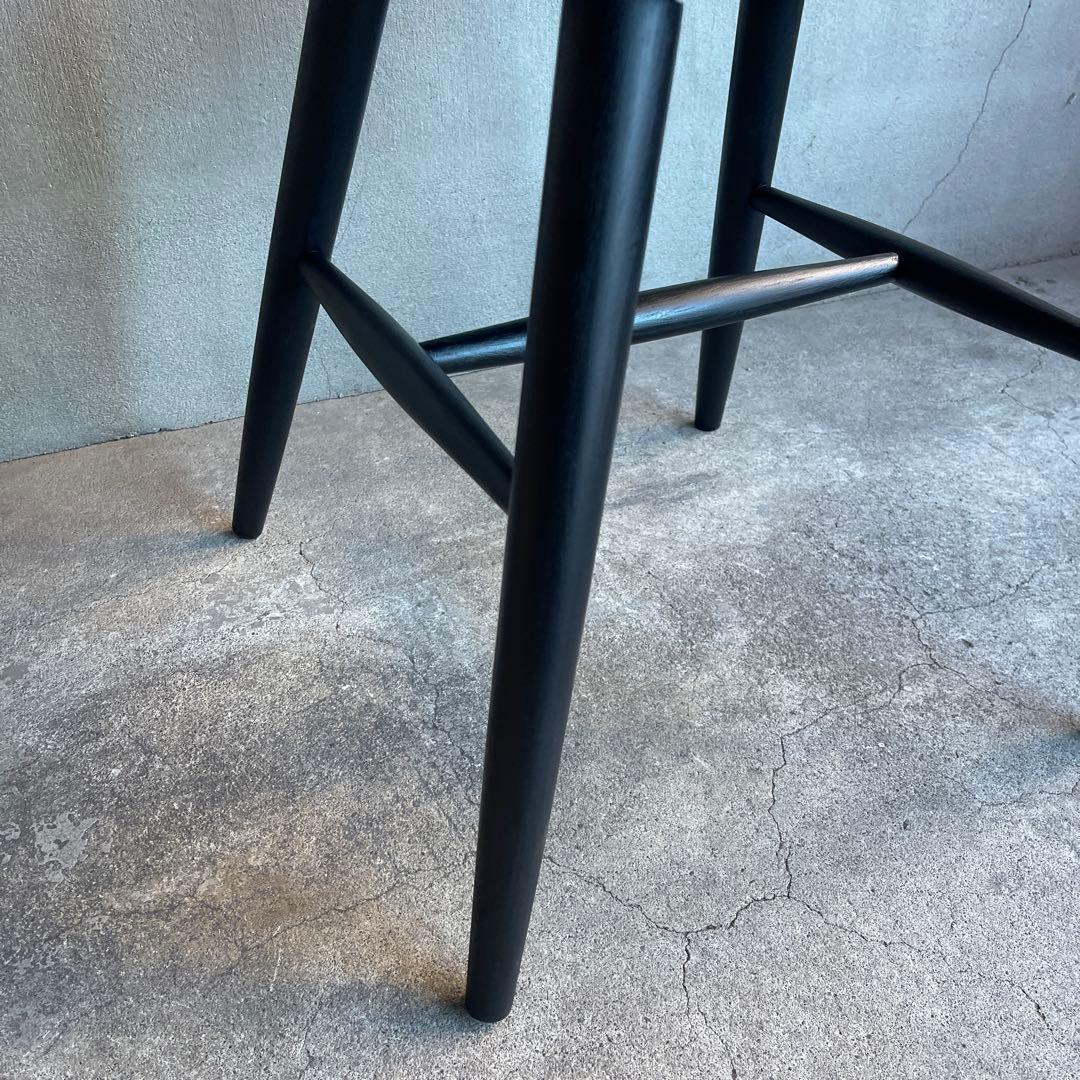 秋田木工　ハンナチェア　マットブラック塗装　オールドヴィンテージ
