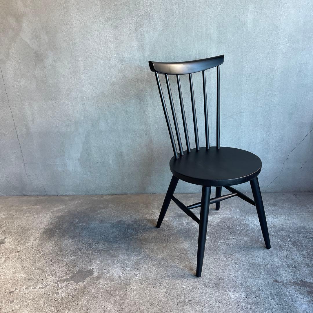 秋田木工　ハンナチェア　マットブラック塗装　オールドヴィンテージ