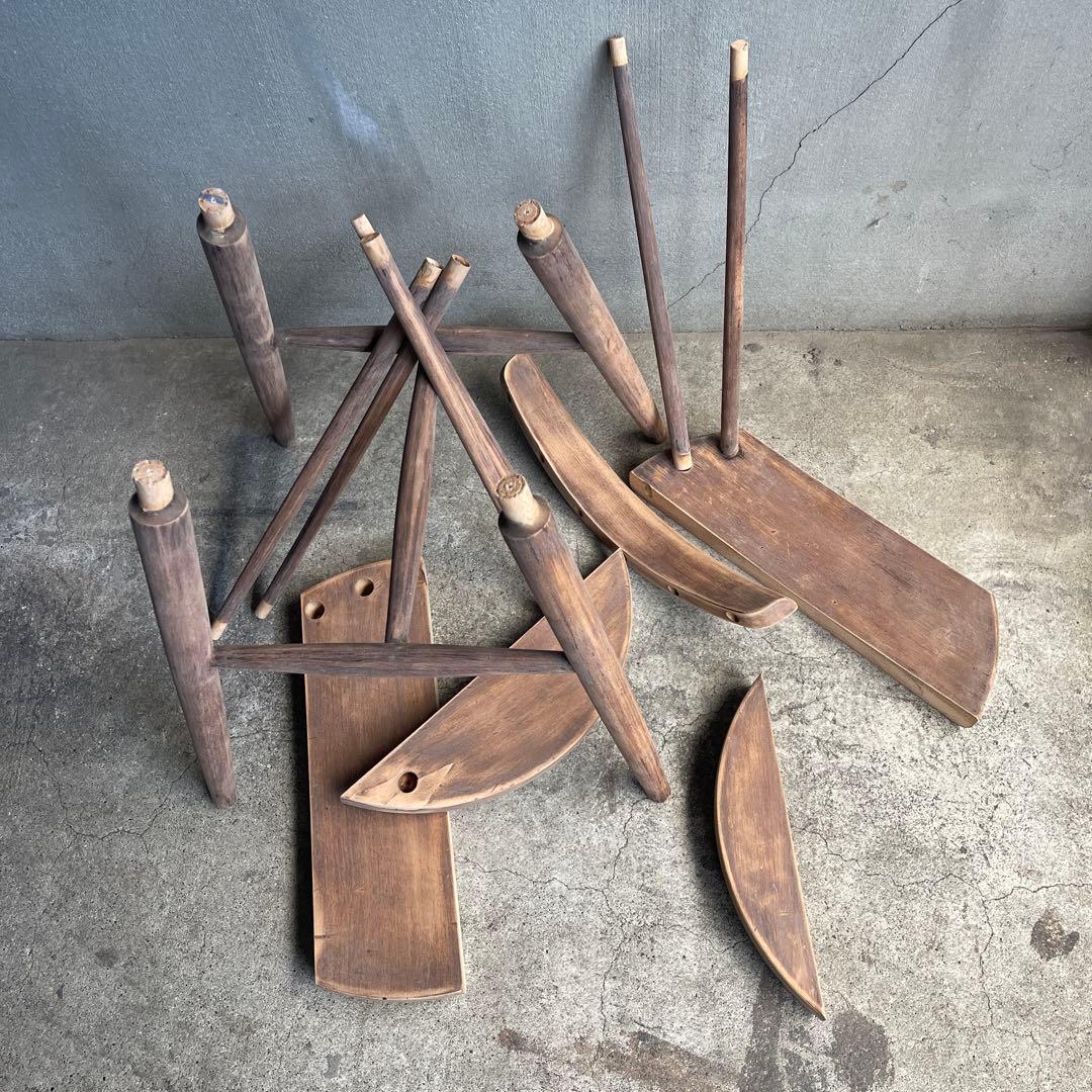 秋田木工　ハンナチェア　マットブラック塗装　オールドヴィンテージ