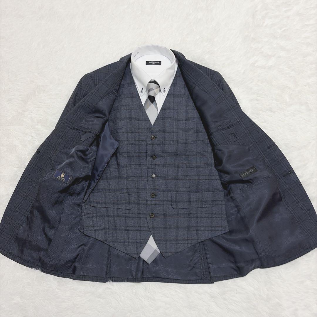 【美品】ヒルトン コロンボ SUPER130’s チェック スーツ M 850