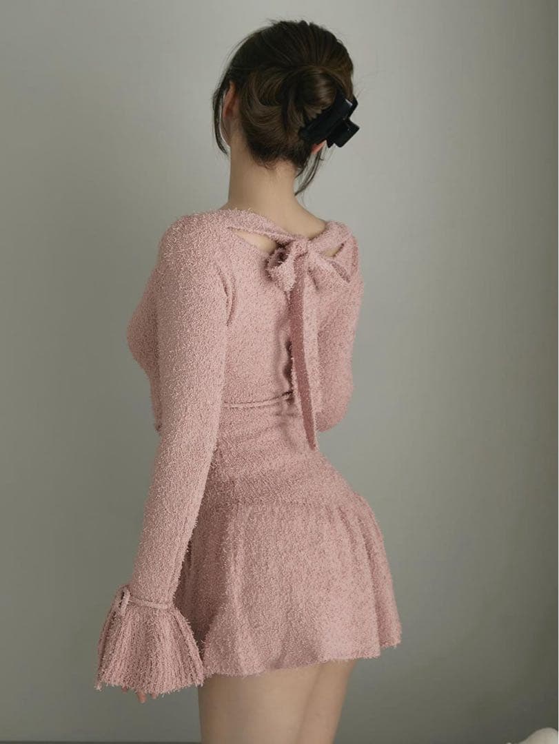 ワンピース andmary Sailor knit mini dress