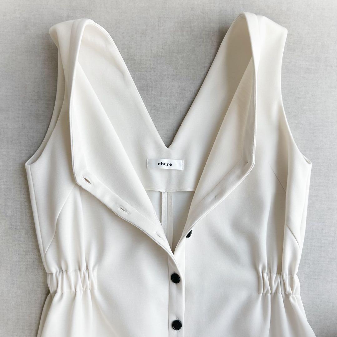 美品▲ebure エブール //オールインワン▲オールインワン　　オフホワイト