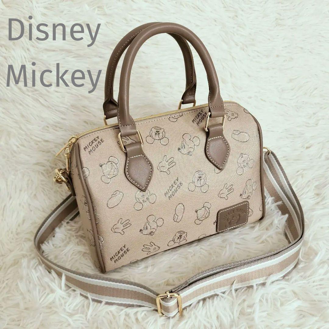 Disney トートバッグ ミッキー 総柄 2way ショルダーバッグ