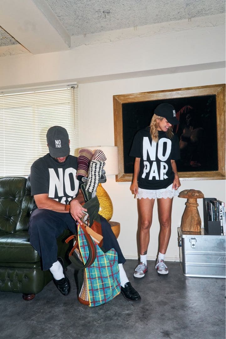 NO PAR ハーフモックネックTシャツ ブラック