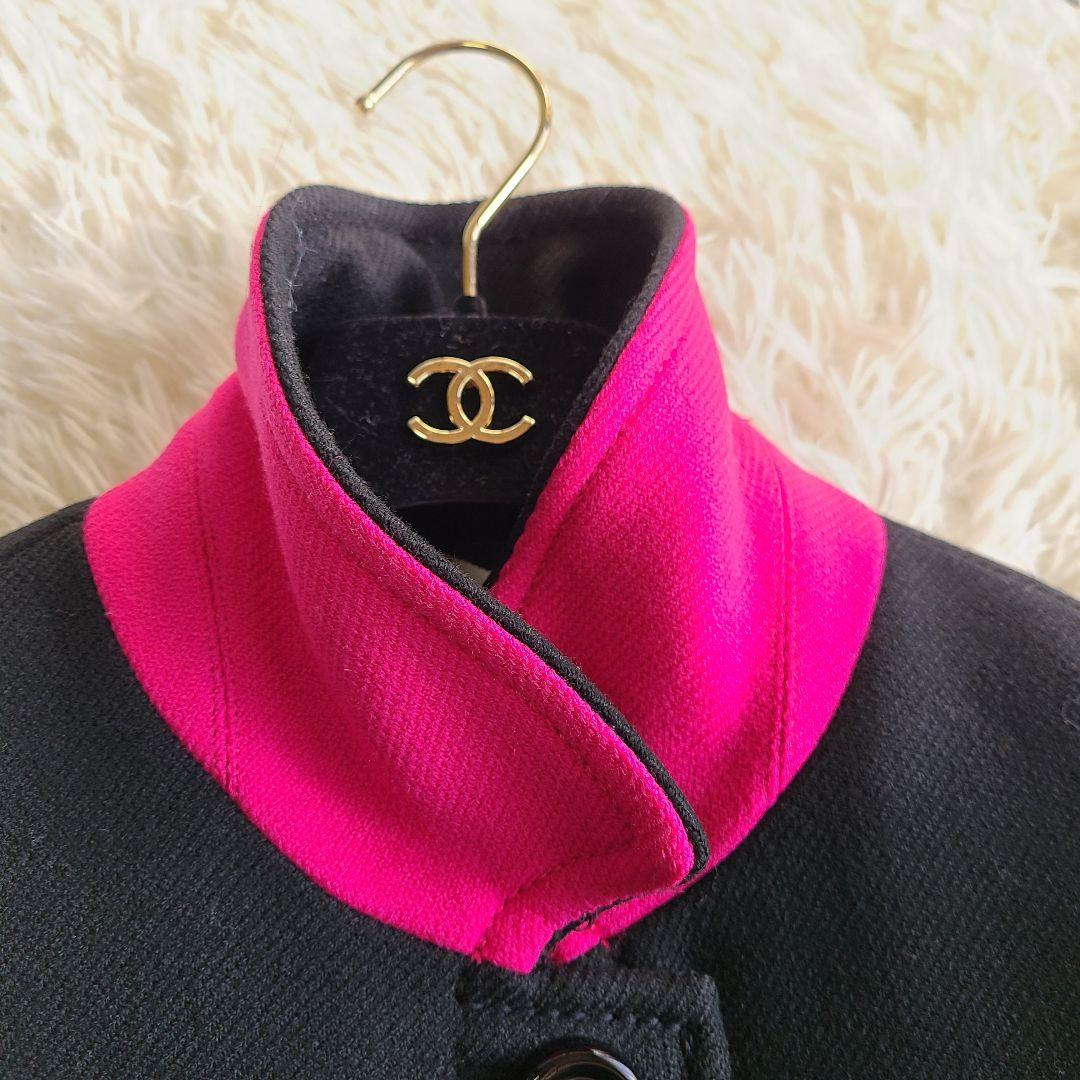 ケイトスペード Aライン チェスターコート ブラック ピンク ボタン S M