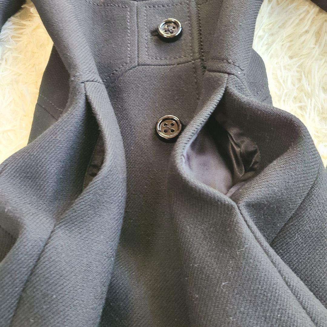 ケイトスペード Aライン チェスターコート ブラック ピンク ボタン S M