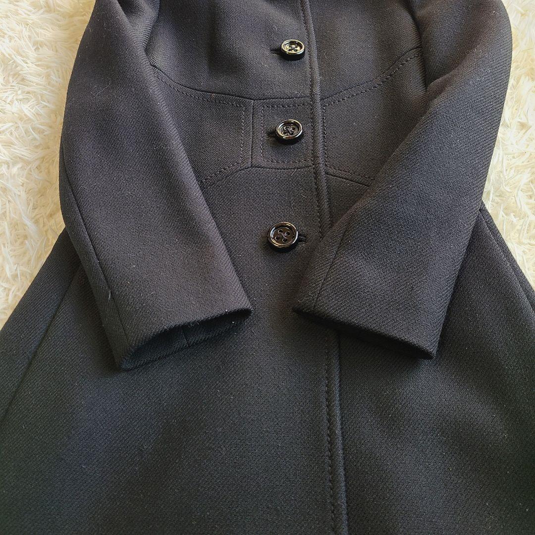 ケイトスペード Aライン チェスターコート ブラック ピンク ボタン S M