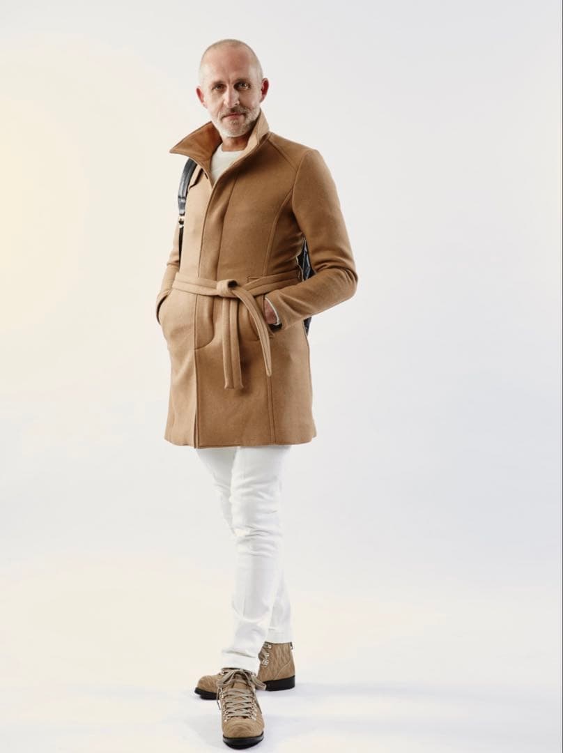 ひでちんAKM スタンドカラーコート