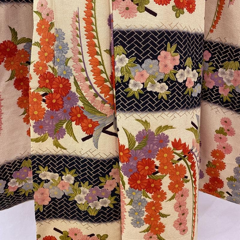 503ag24,帯揚げ帯締めしごき筥迫末広◎アンティーク 着物&袋帯&長襦袢