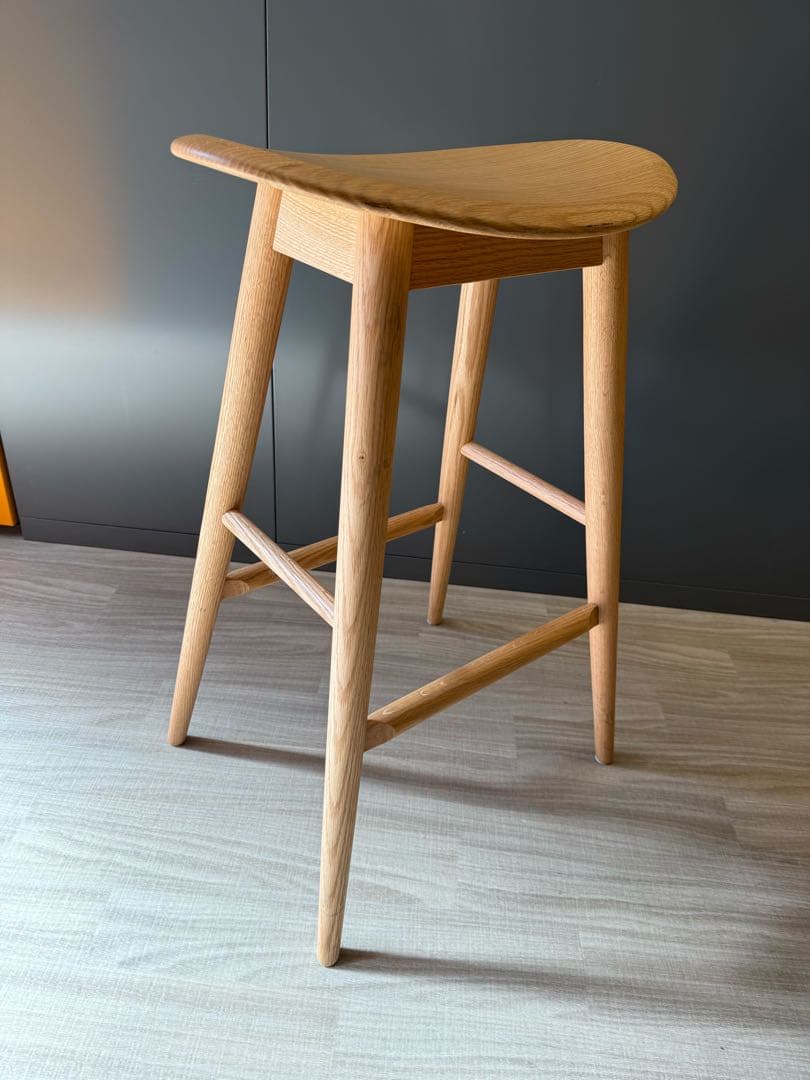 柏木工 KASHIWA　ハイスツール（オーク板座）EC19