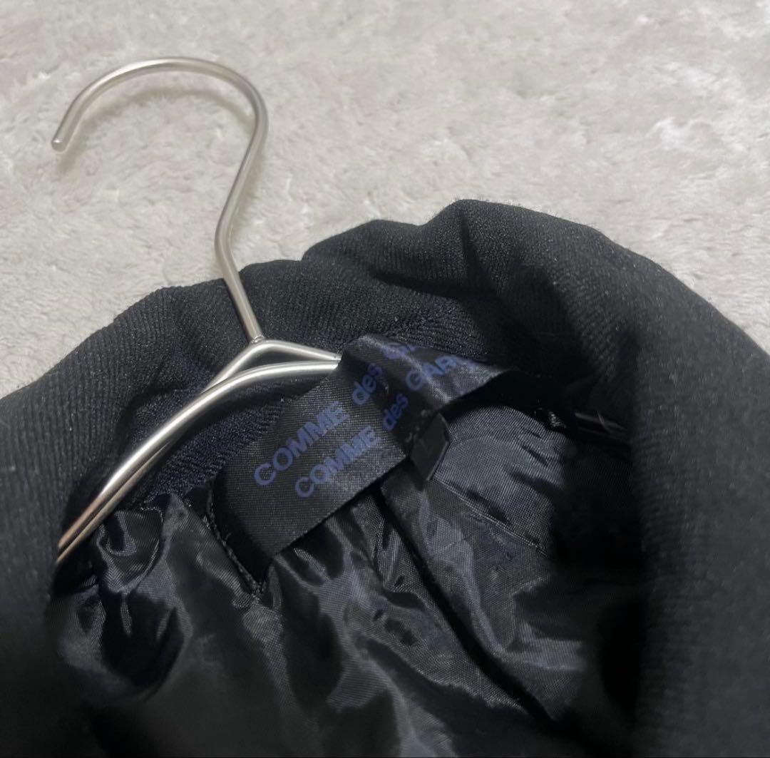 美品　コムデギャルソン　コムコム　丸襟　ポリ縮絨　ジャケット　ポリエステル　L