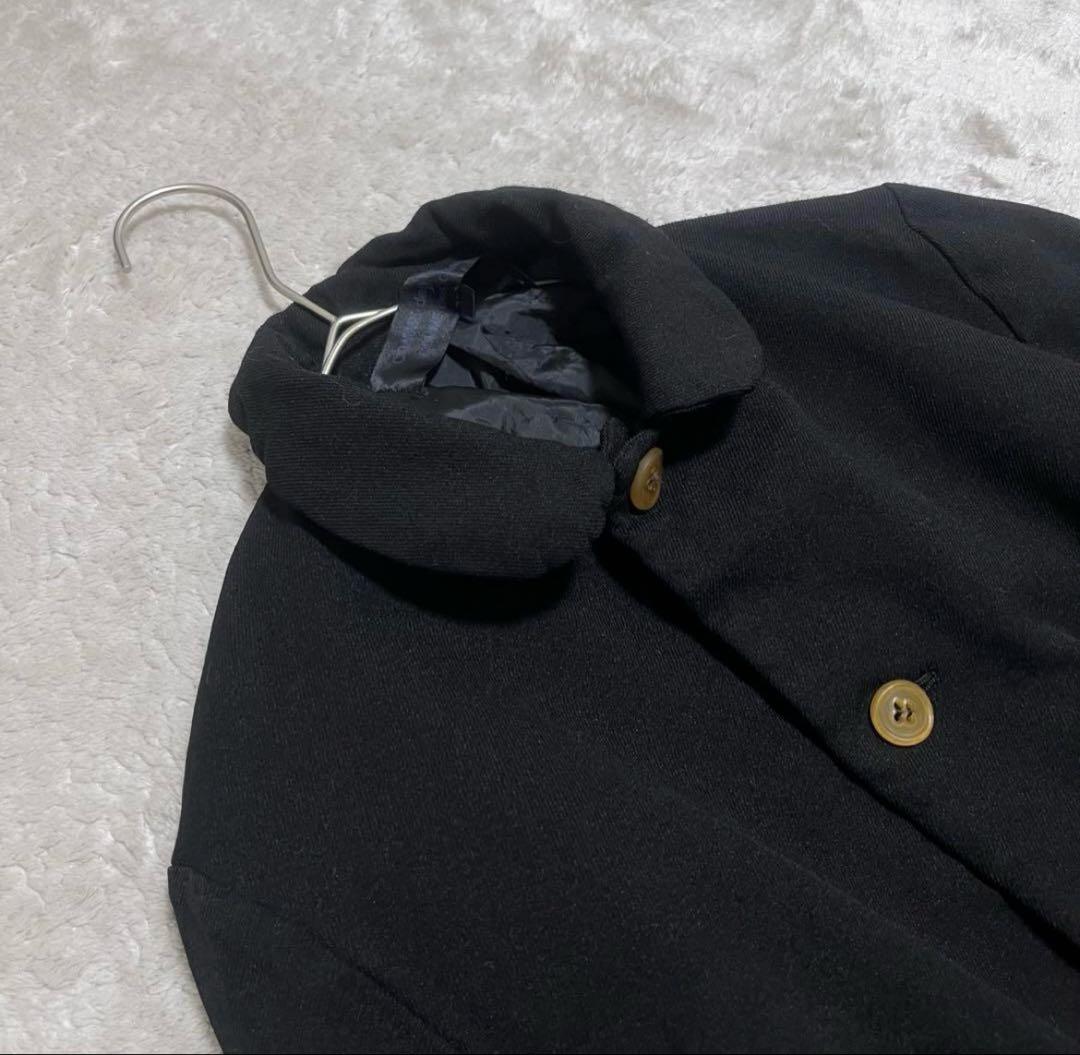 美品　コムデギャルソン　コムコム　丸襟　ポリ縮絨　ジャケット　ポリエステル　L