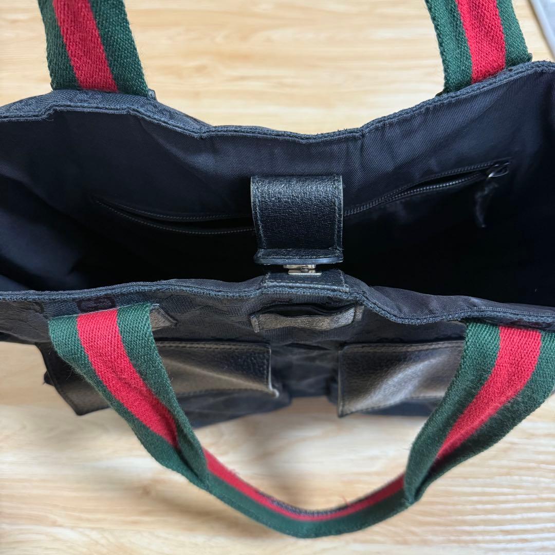 GGパターン エコバッグ 黒