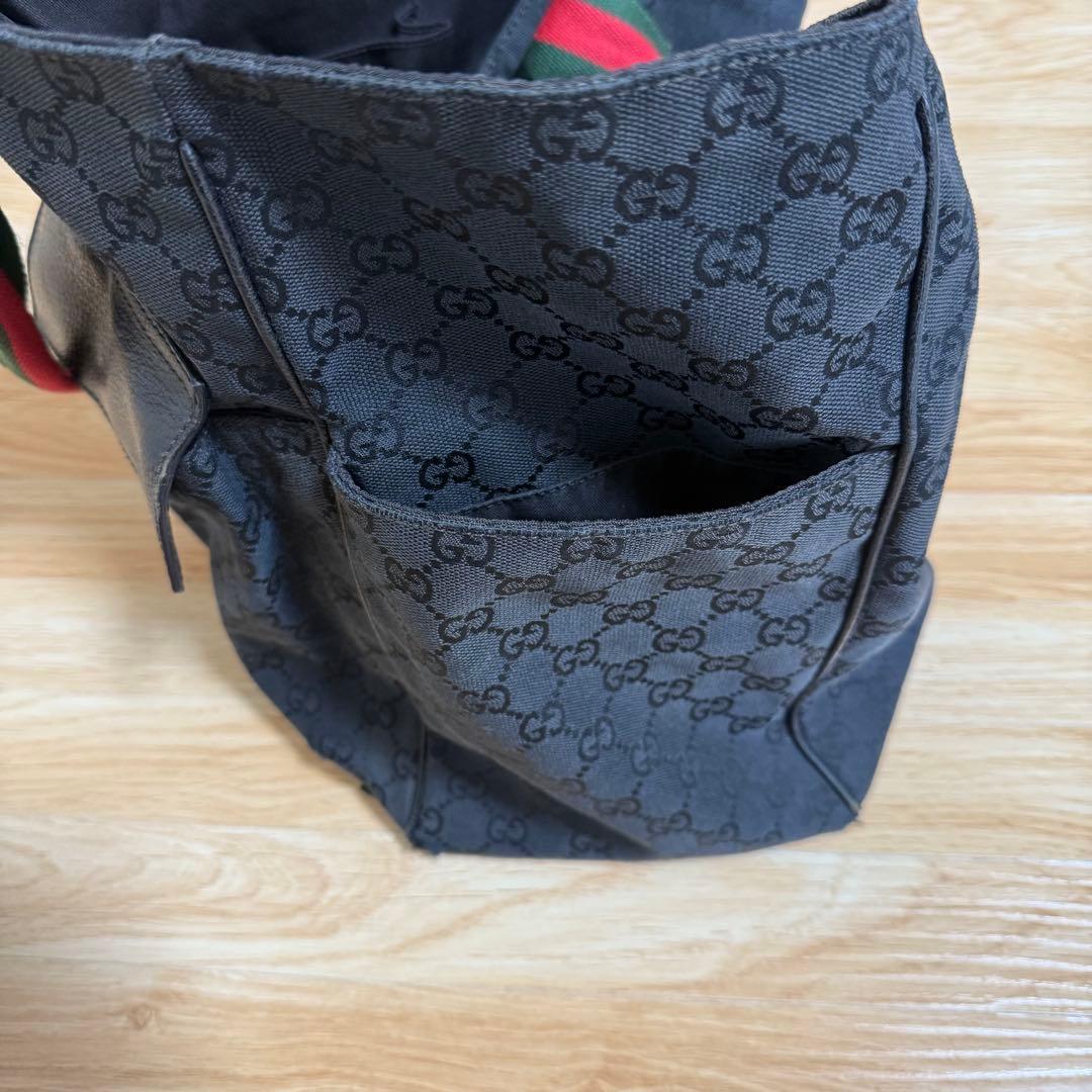 GGパターン エコバッグ 黒