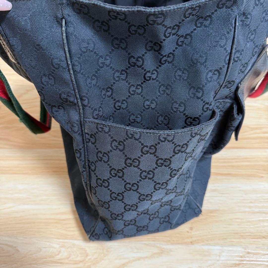 GGパターン エコバッグ 黒