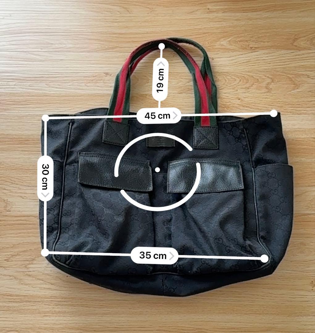 GGパターン エコバッグ 黒