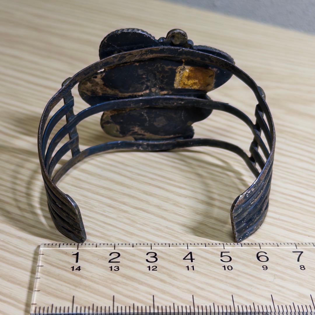 シルバー 天然石 カフブレスレット｜ナバホ・ズニ風｜ヴィンテージ