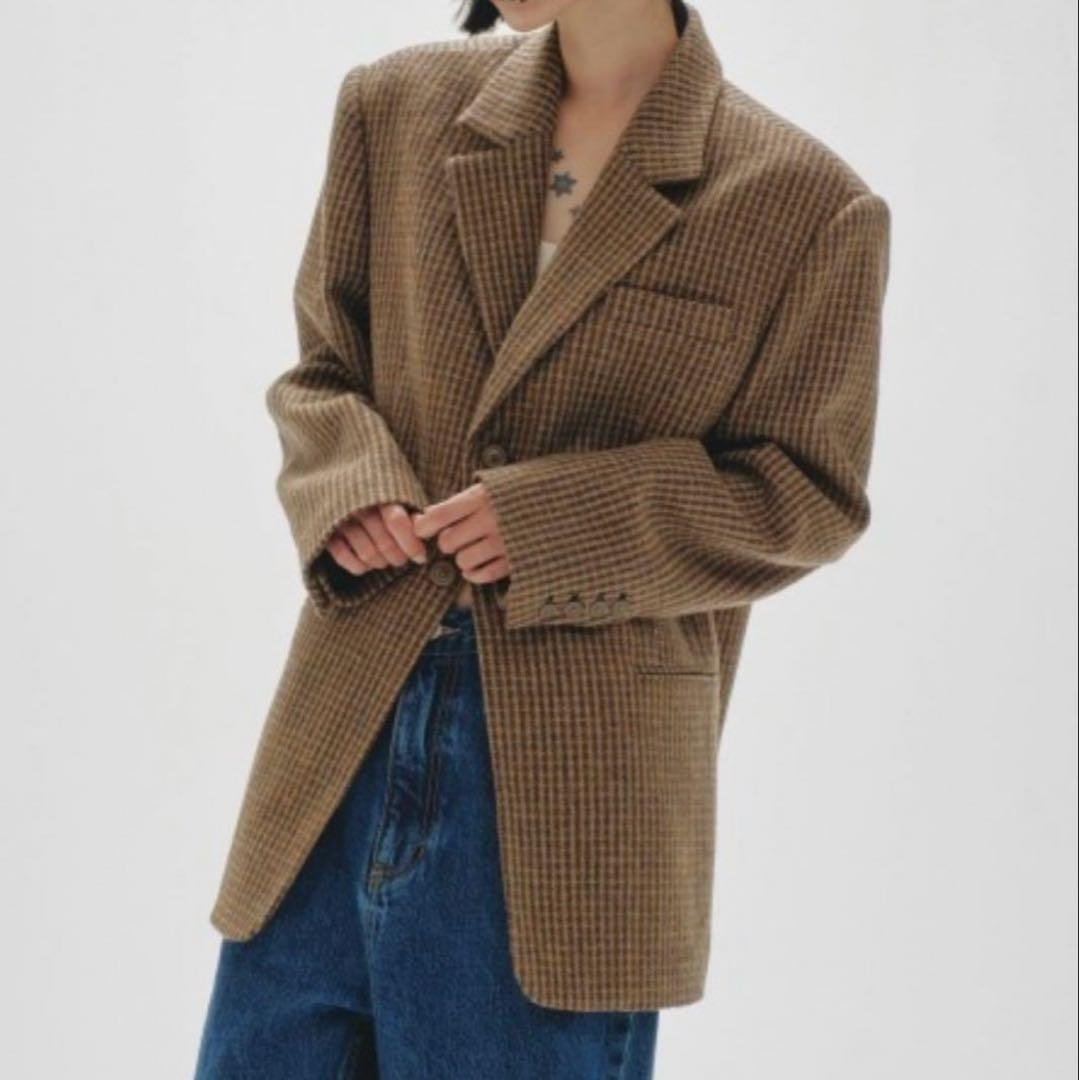 正規品　todayful Wool100%CheckJacket 36