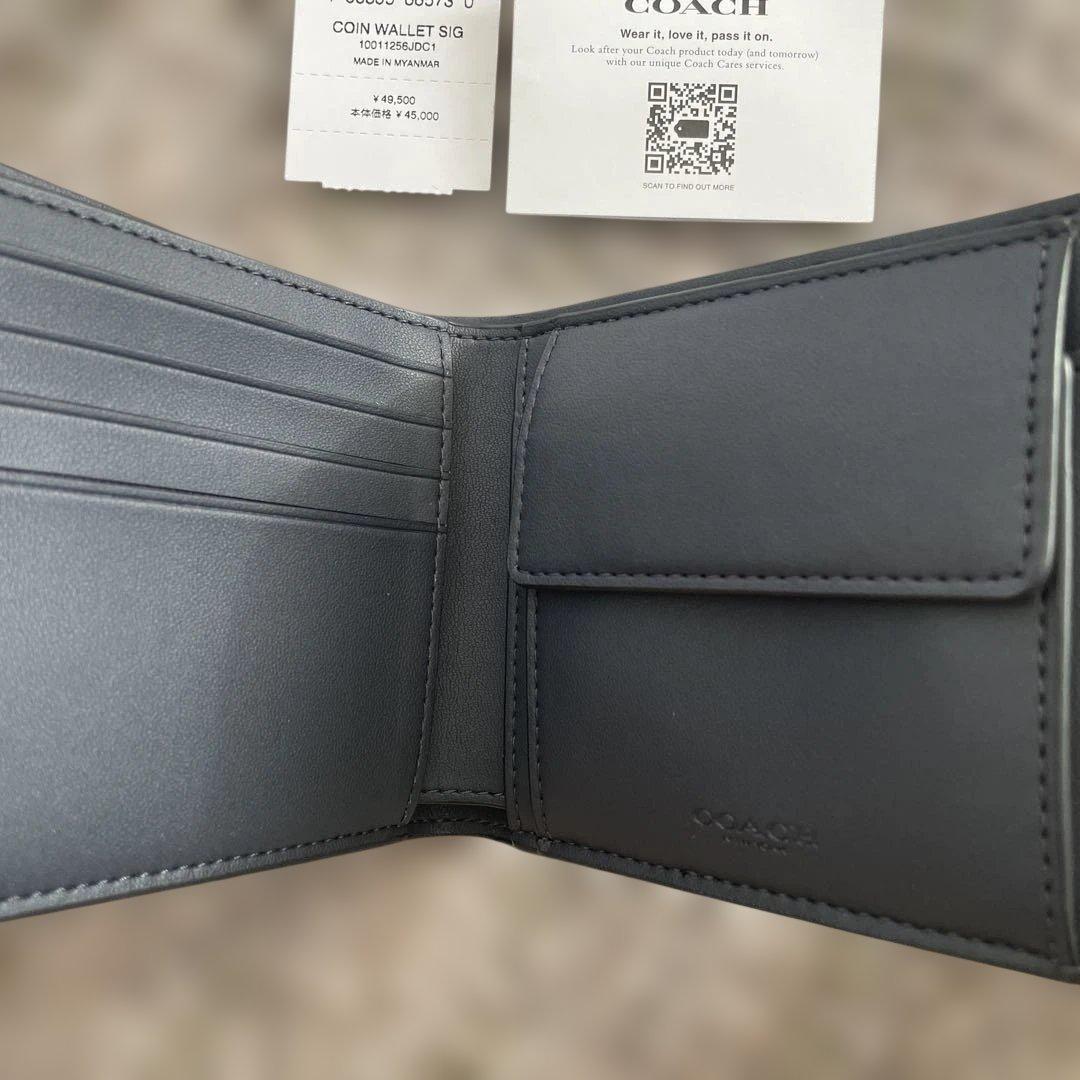 新品未使用　49,500円　COACH COIN WALLET SIG 二つ折り