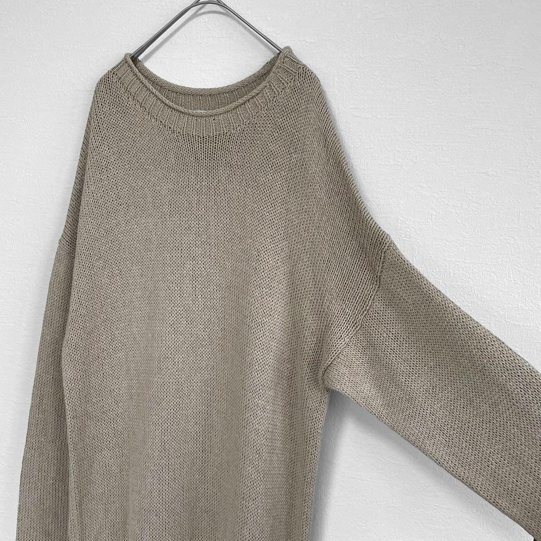 エトレトウキョウETRE TOKYO ロールエンドローゲージニットワンピース