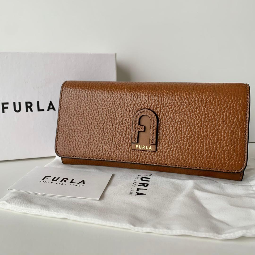 【FURLA】フルラ　ダフネ　長財布　ロングウォレット　ブラウン　ほぼ新品